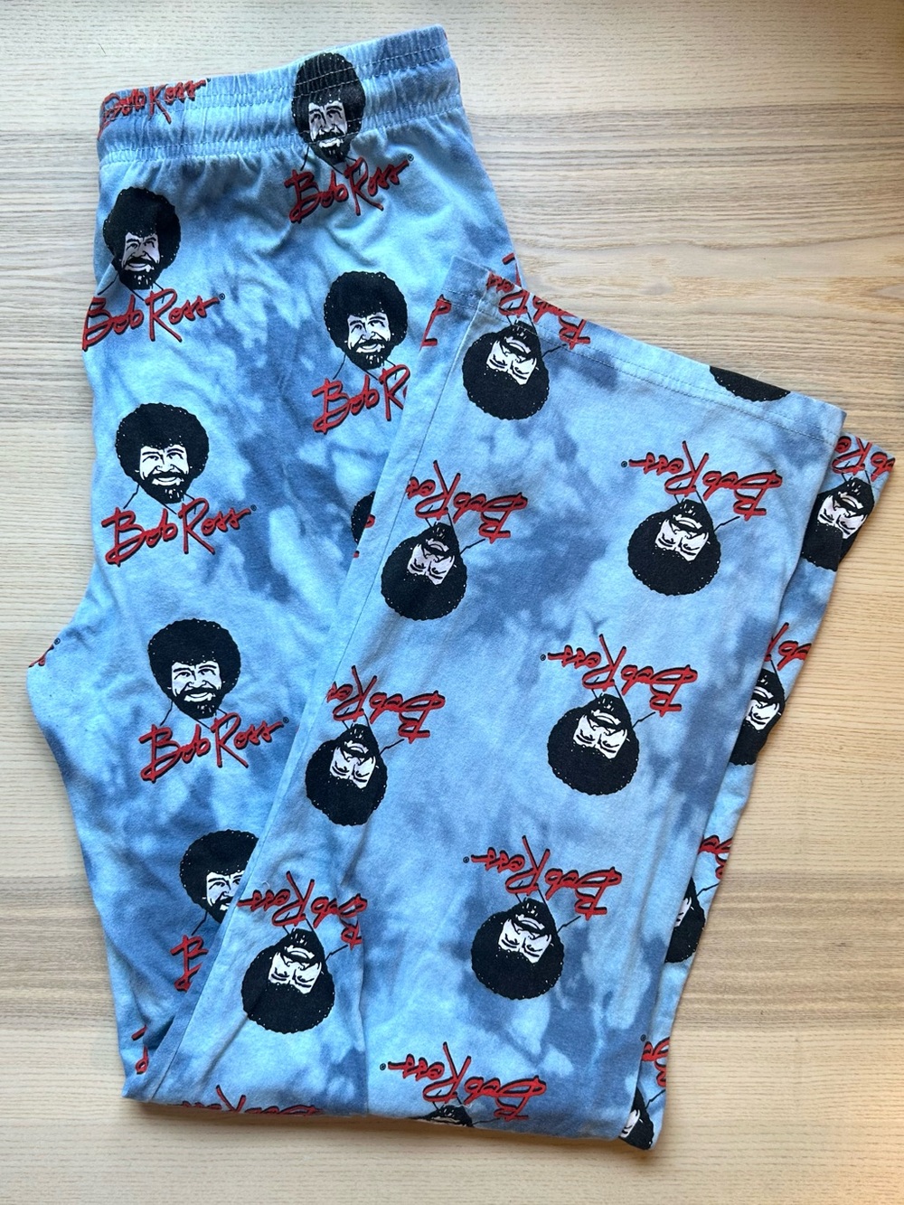 Bob Ross Pajama Lounge Pants Flannel Cozy Comfy Sleepwear Novelty Artist XL